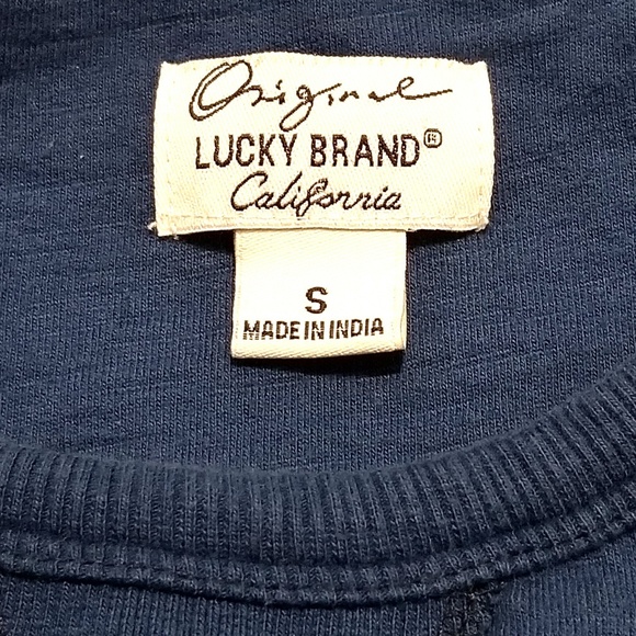 Lucky Brand Crew Neck Sweatshirt W/Pockets & Logo - Picture 6 of 7